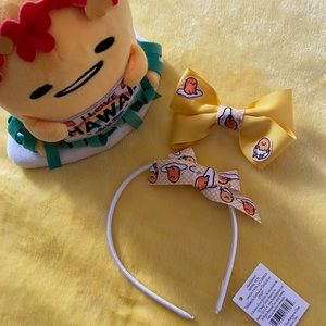 Gudetama hair bow and headband